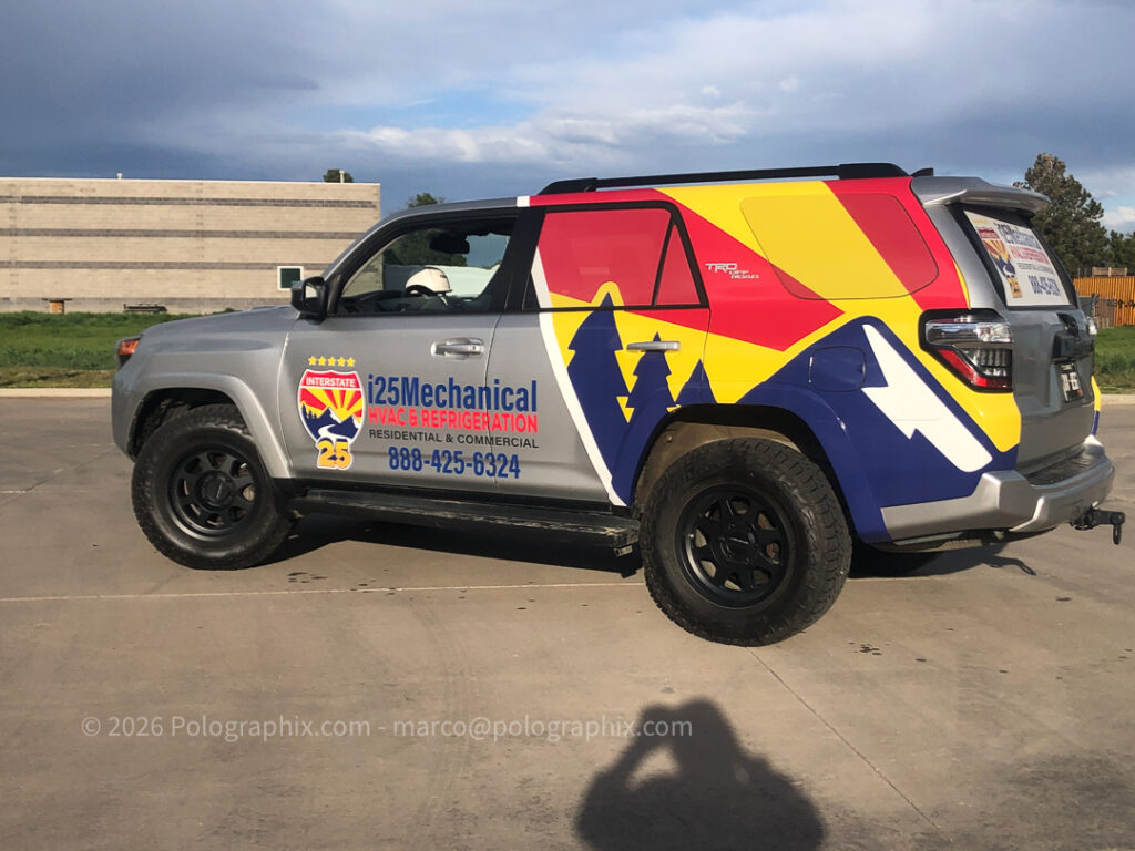 Partial wrap for the Interstate 25 Mechanical's 4-Runner